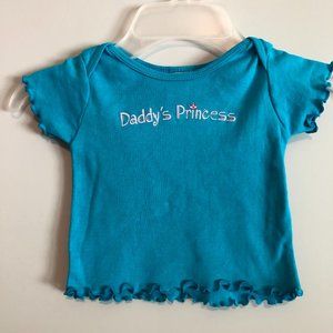 RuffleButts 12-18m Bright blue short sleeve shirt